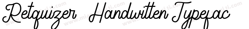 Retquizer   Handwitten Typeface字体转换